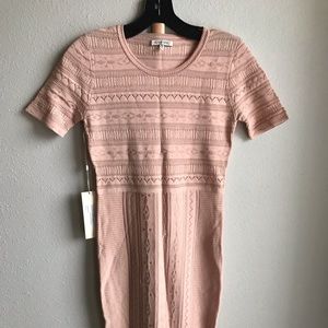 Pink knit dress